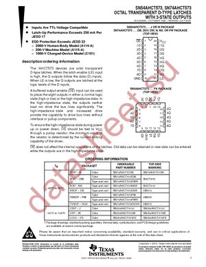 SN74AHCT573DBRE4 datasheet  